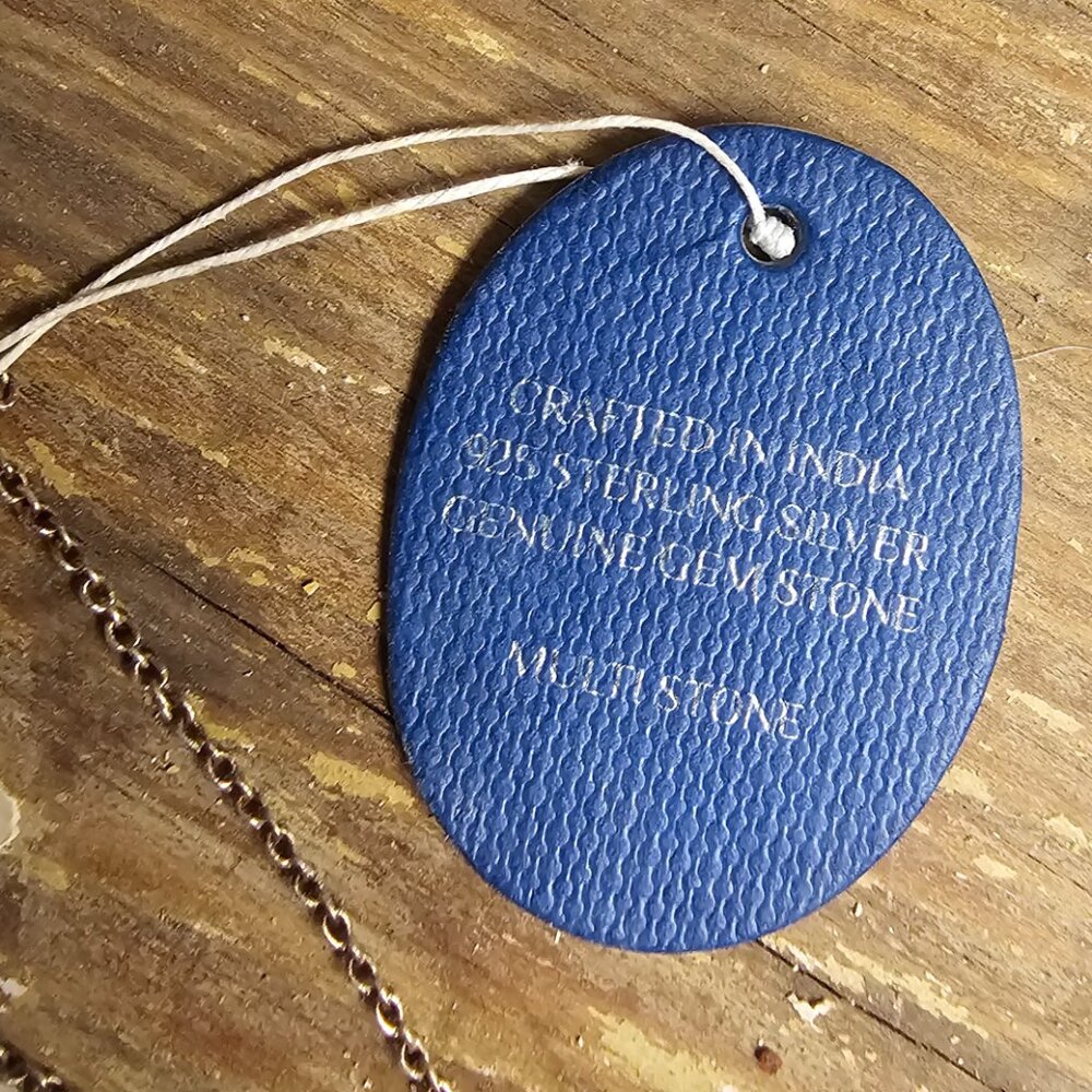 Sterling silver necklace and pendant - Picture 3 of 8